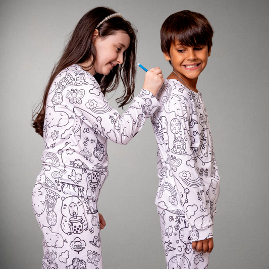 Pijama Infantil Manga Longa Capivara Unissex