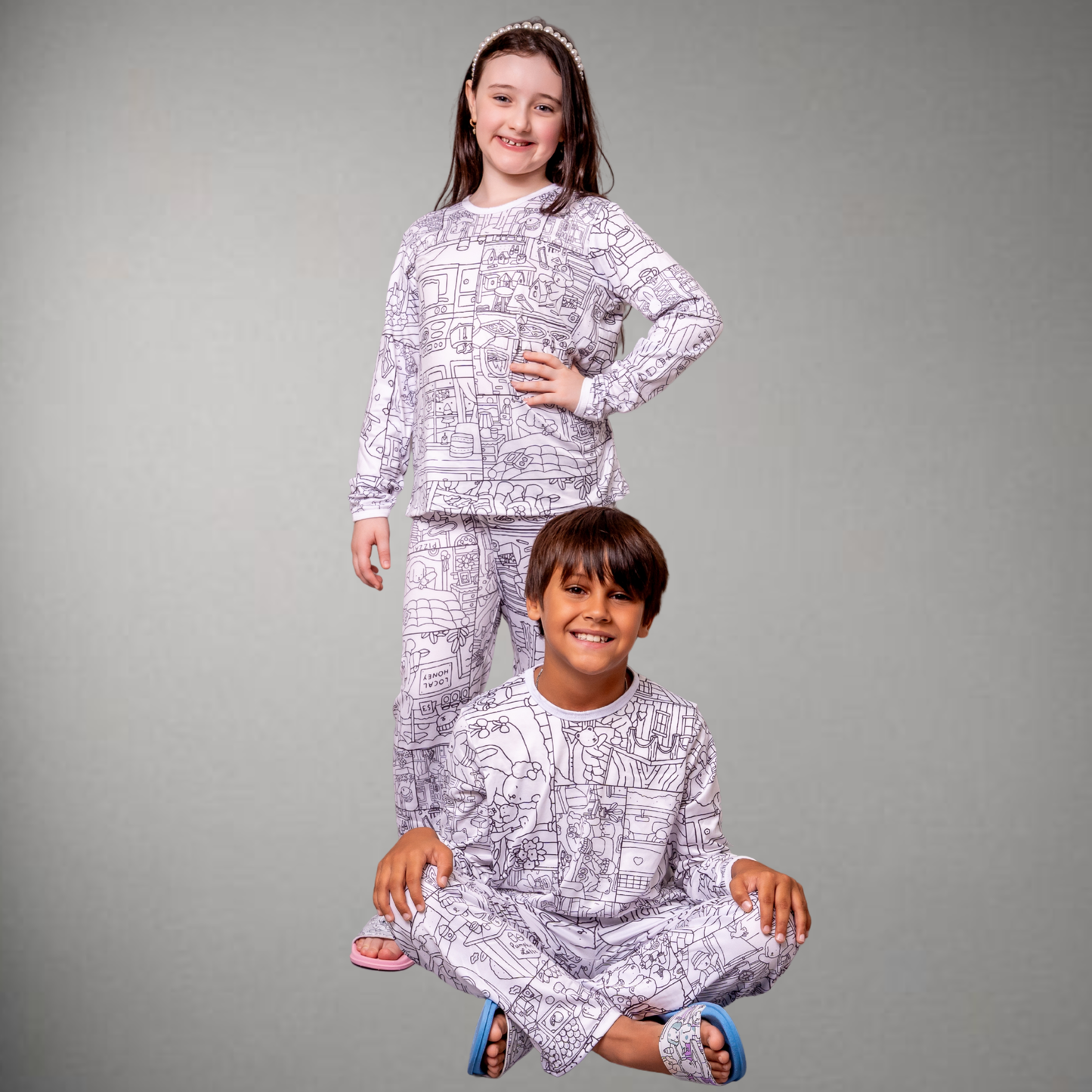 Pijama Infantil Manga Longa Bobbie Goods Unissex