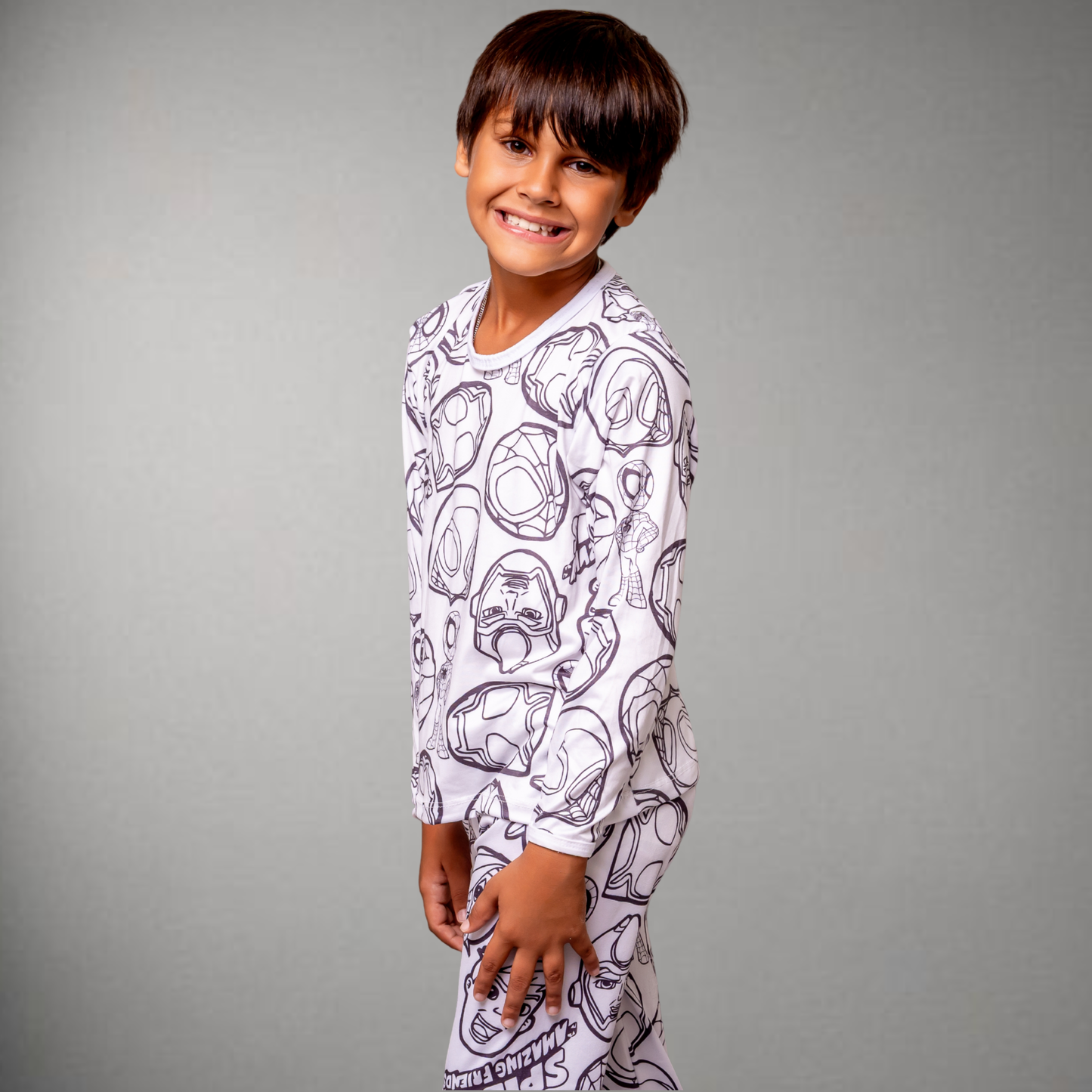 Pijama Infantil Manga Longa Spiderman Unissex - foto 3