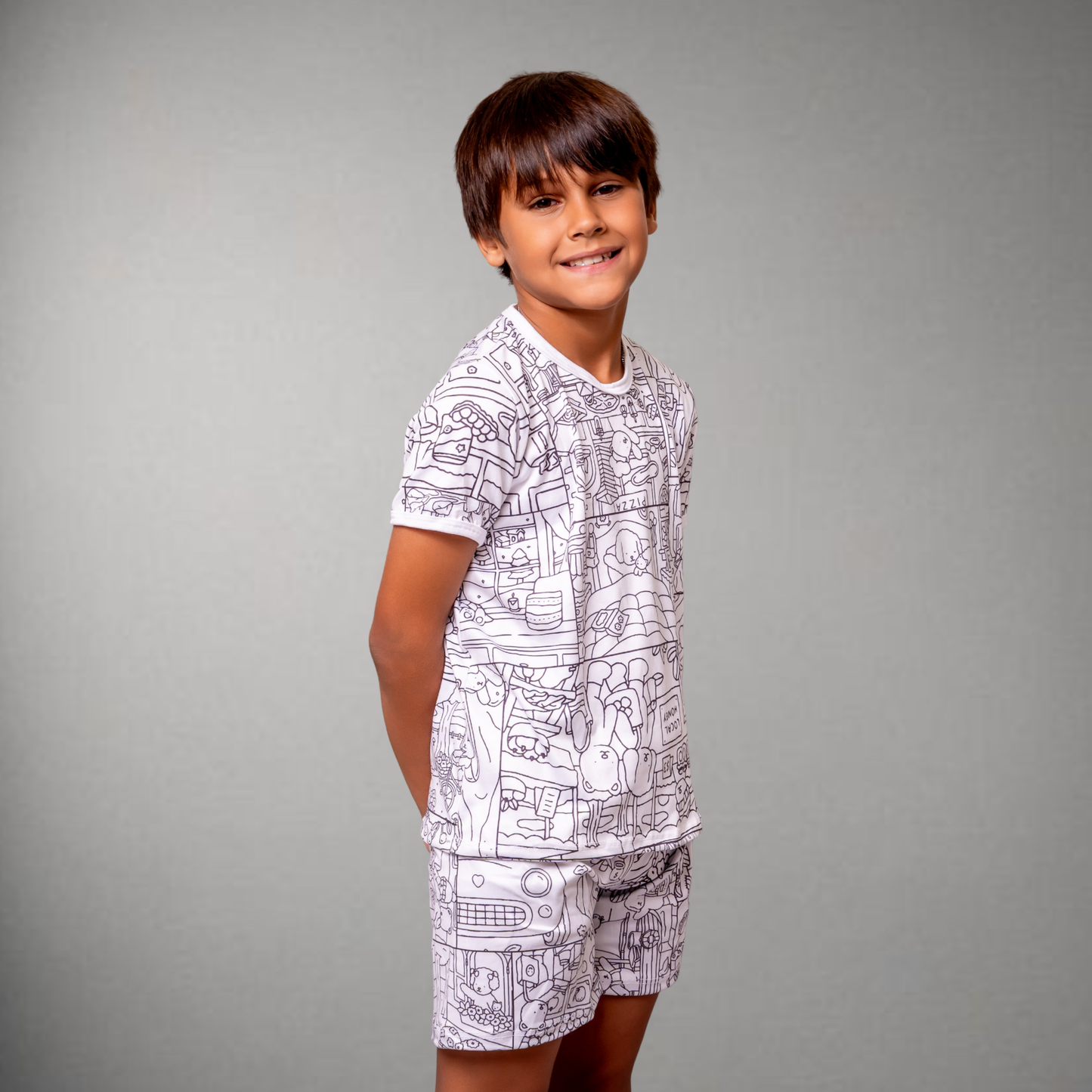 Pijama Infantil Manga Curta Bobbie Goods Unissex