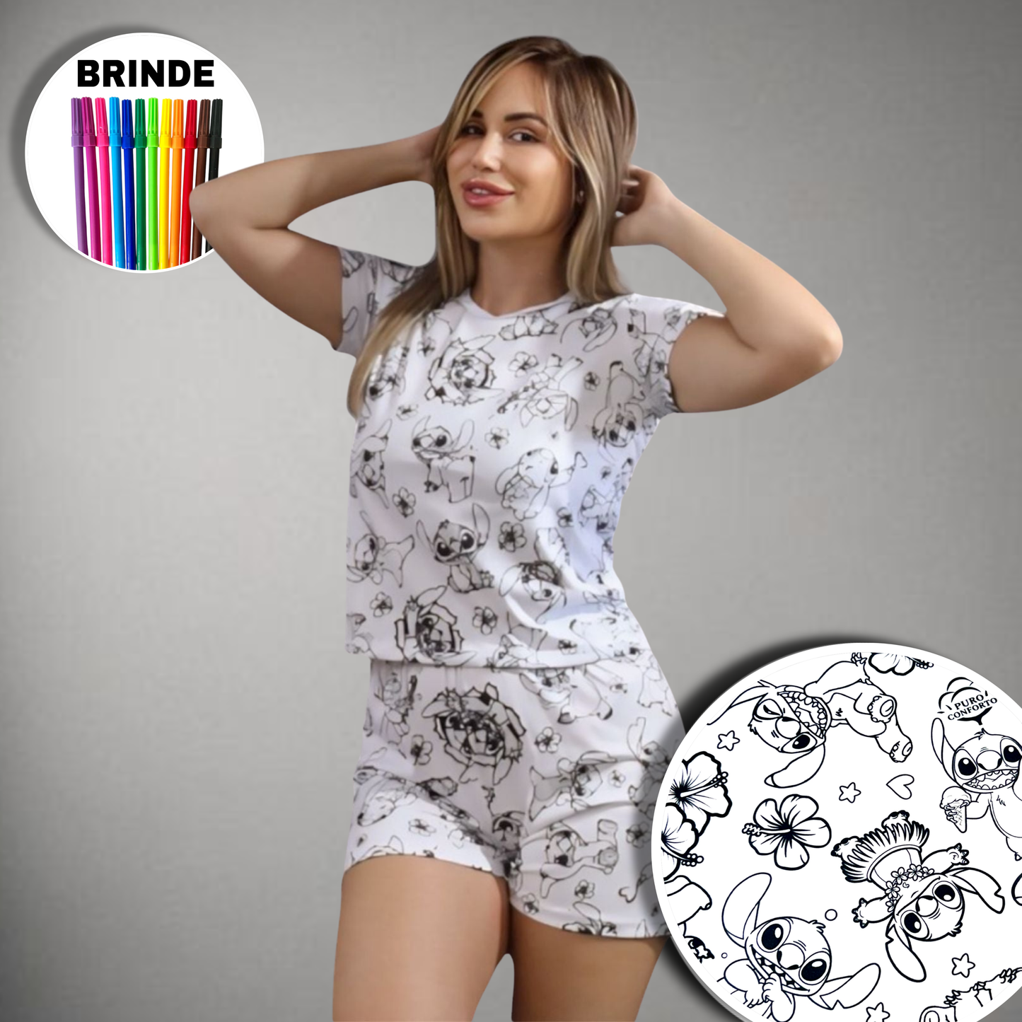 Pijama Stitch Unissex