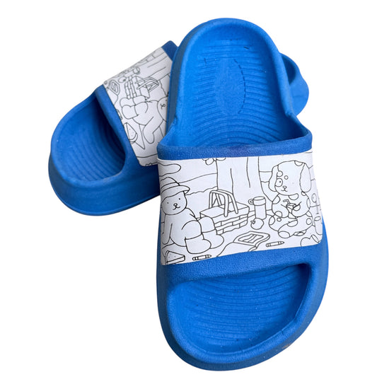 CHINELO DE COLORIR BOBBIE GOODS NUVEM AZUL 26/27 28/29