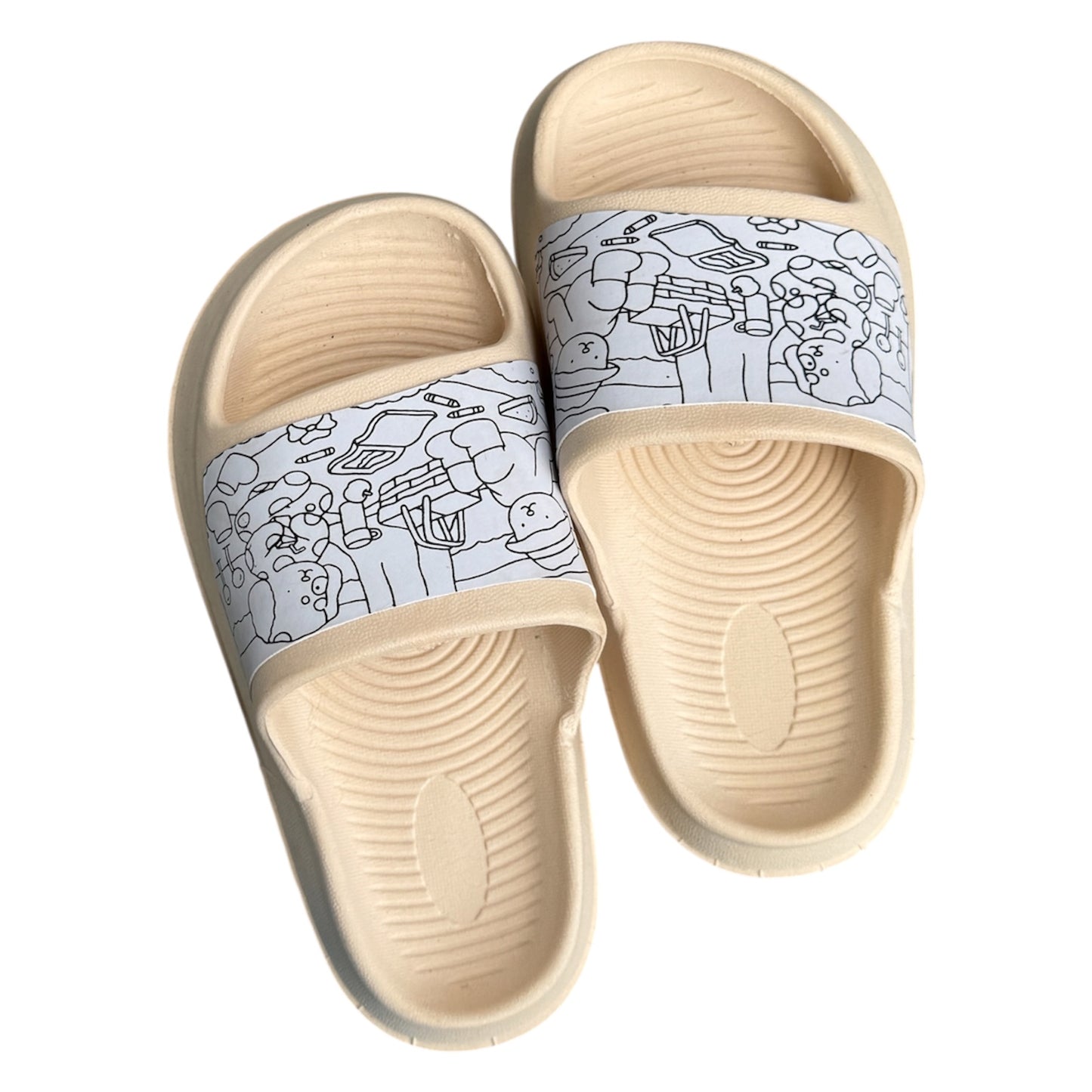 CHINELO DE COLORIR BOBBIE GOODS NUVEM BEGE 26/27 28/29