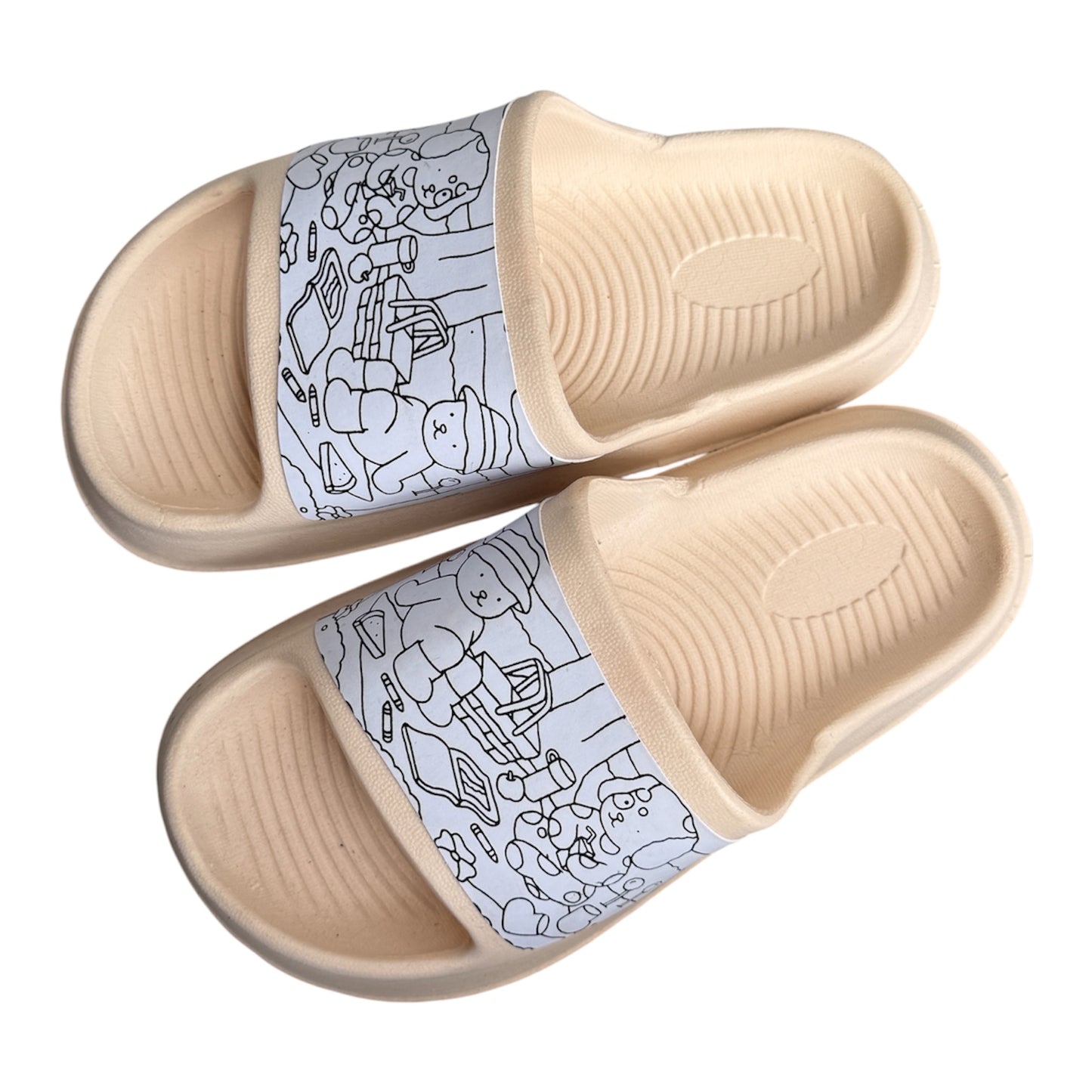 CHINELO DE COLORIR BOBBIE GOODS NUVEM BEGE 26/27 28/29