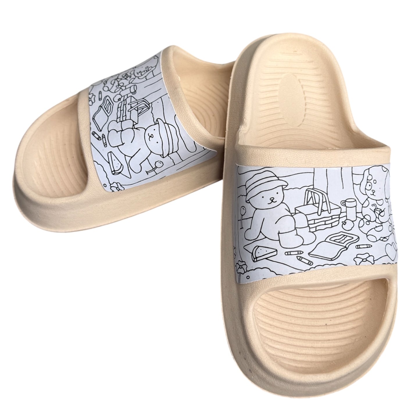 CHINELO DE COLORIR BOBBIE GOODS NUVEM BEGE 26/27 28/29