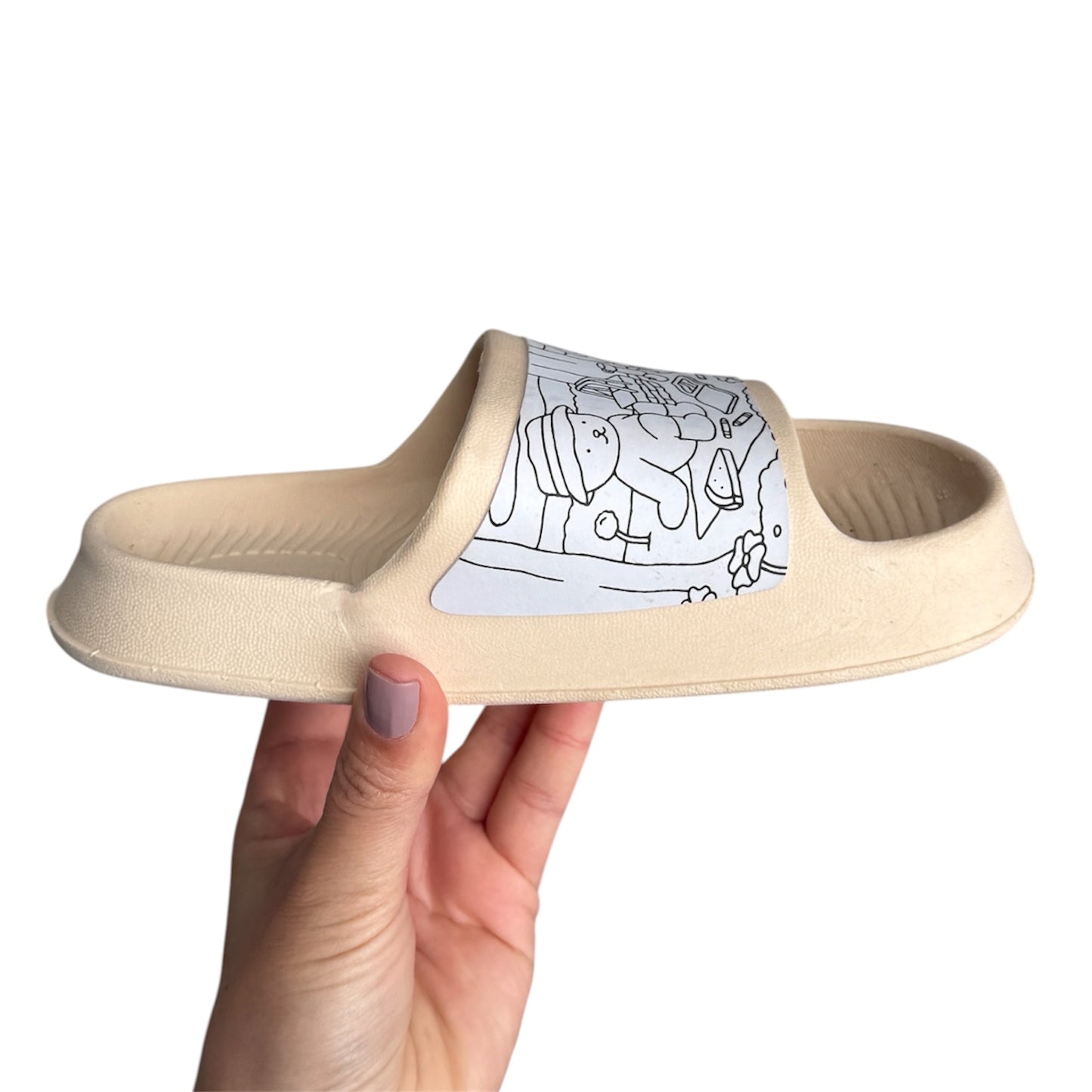 CHINELO DE COLORIR BOBBIE GOODS NUVEM BEGE 26/27 28/29