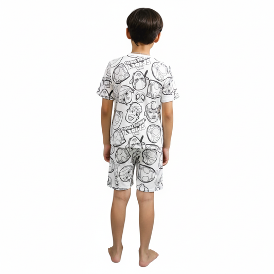 Pijama Infantil Manga Curta Spiderman Unissex