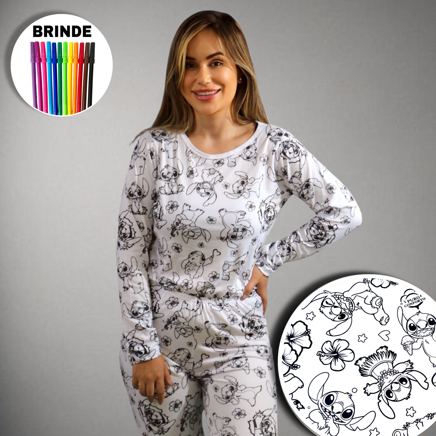 Pijama Stitch Unissex
