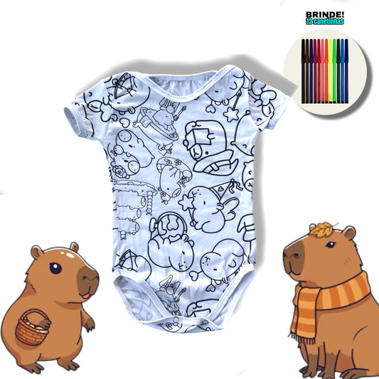 Body Bebê Capivara Unissex