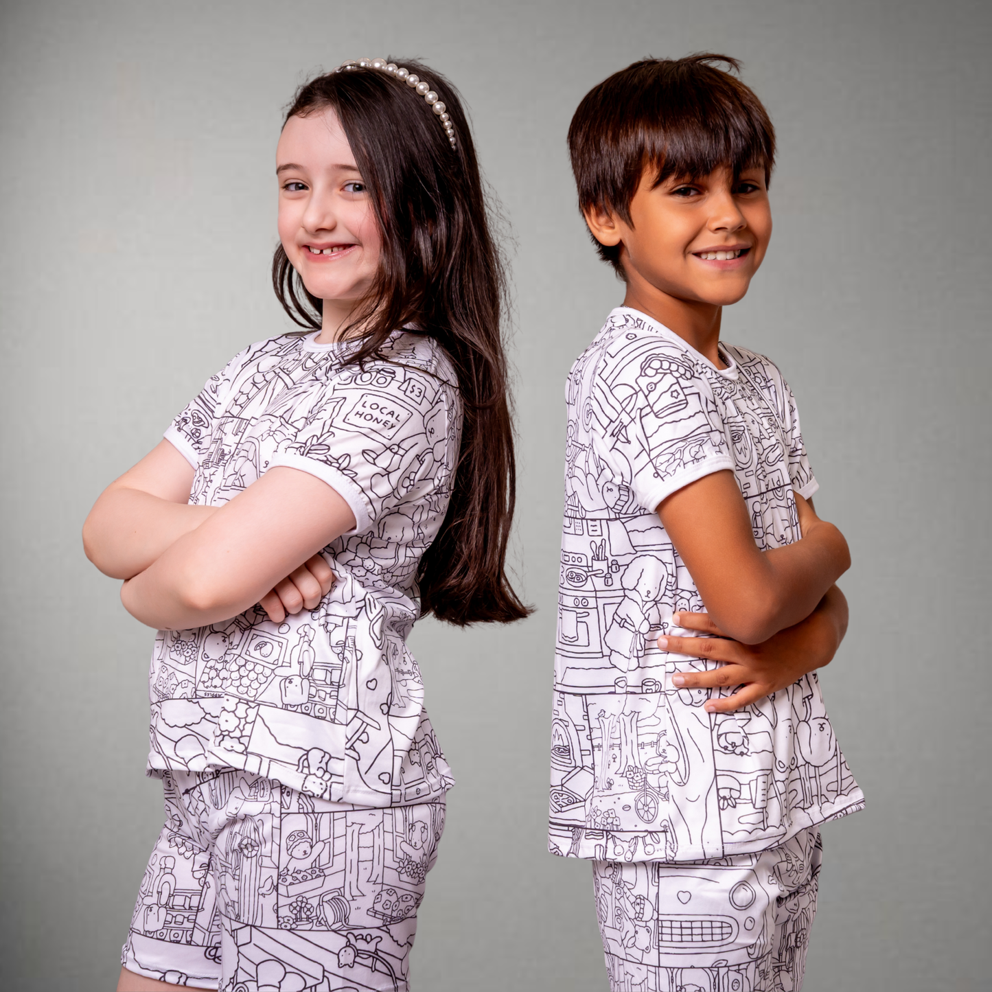 Pijama Infantil Manga Curta Bobbie Goods Unissex