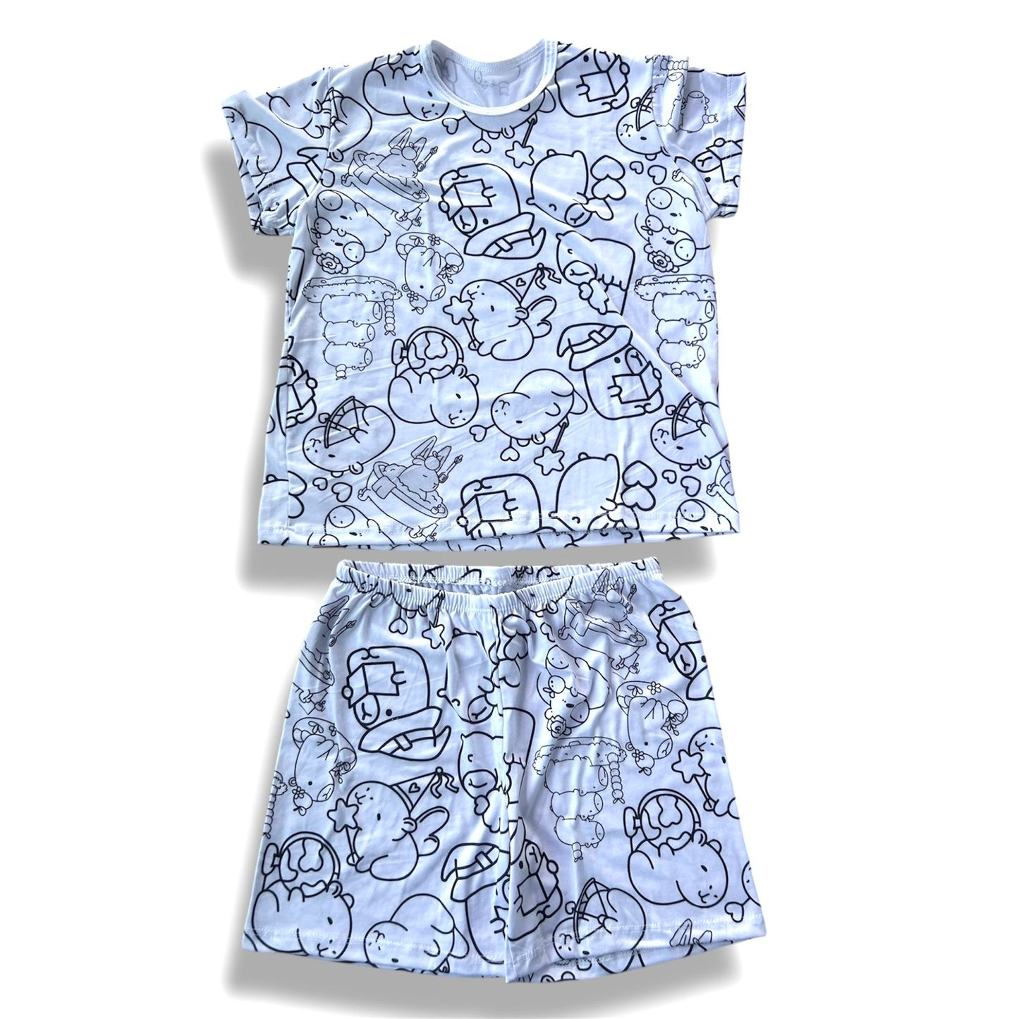 Pijama Adulto Manga Curta Capivara Unissex