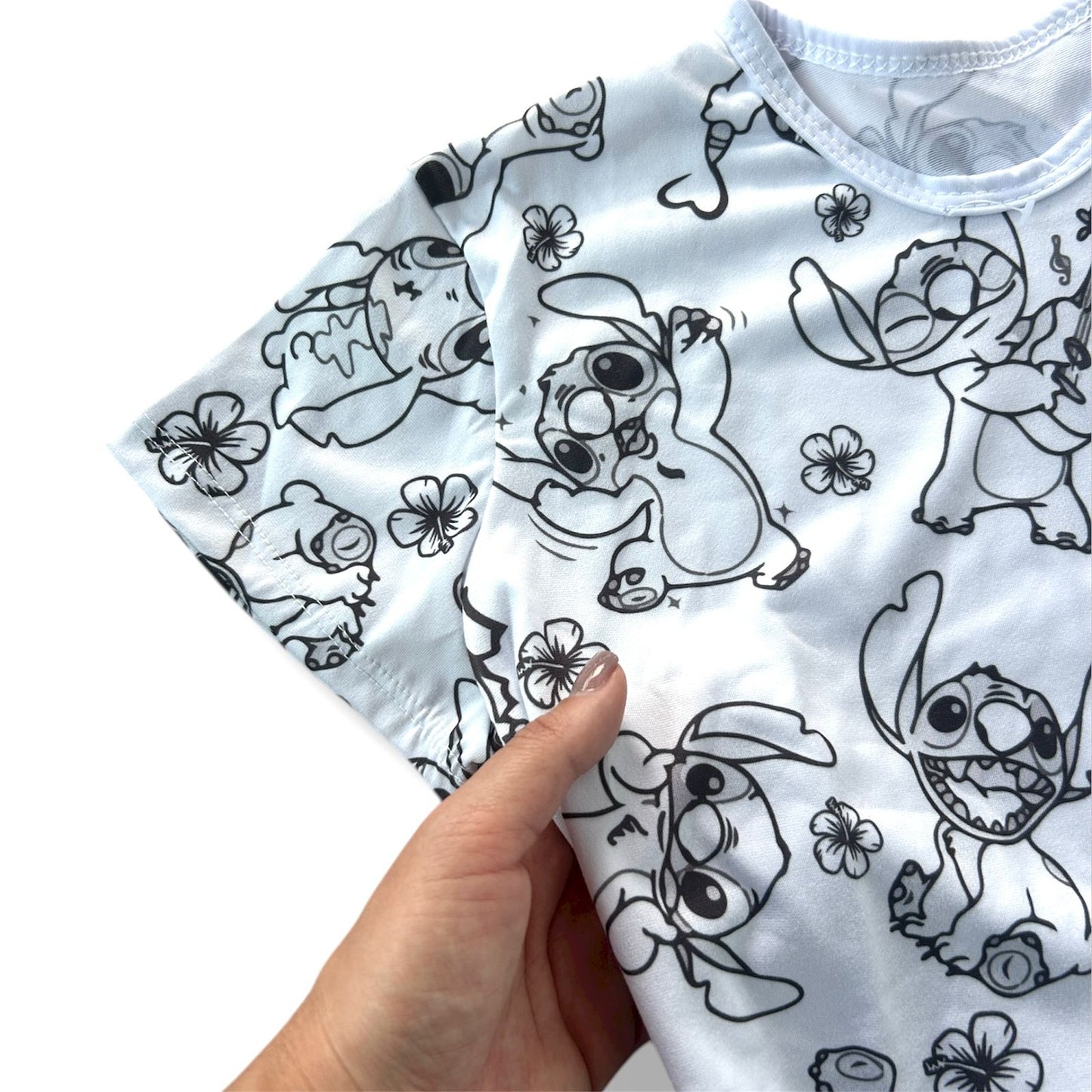 Pijama Adulto Manga Curta Stitch Unissex