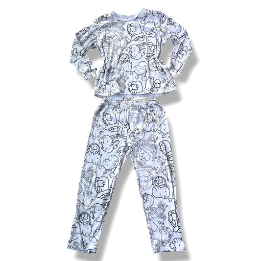 Pijama Adulto Manga Longa Capivara Unissex