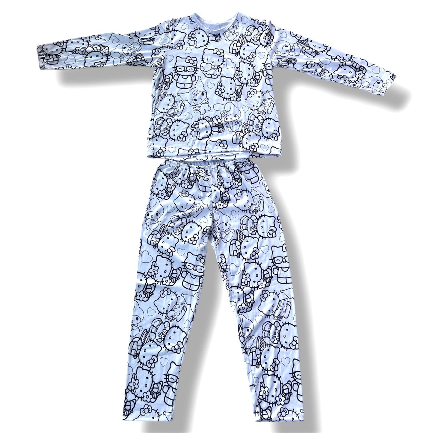 Pijama Adulto Manga Longa Hello Kitty Unissex