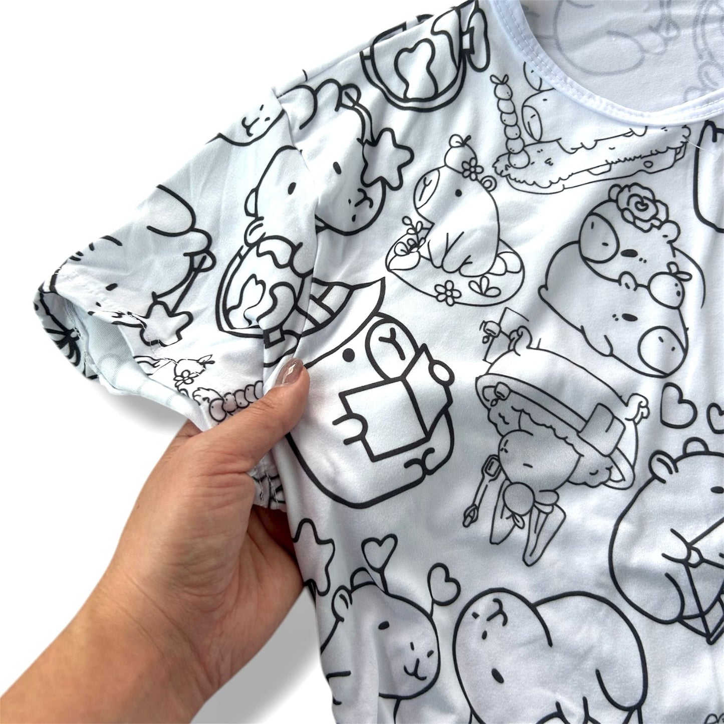 Pijama Infantil Manga Curta Capivara Unissex