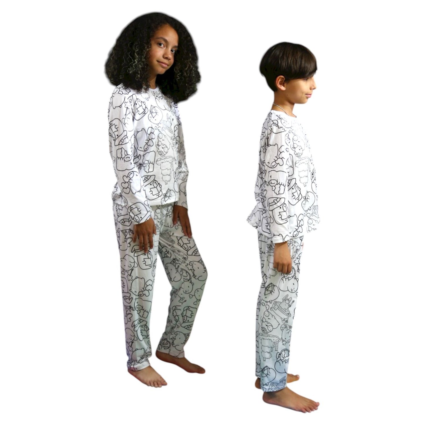 Pijama Infantil Manga Longa Capivara Unissex