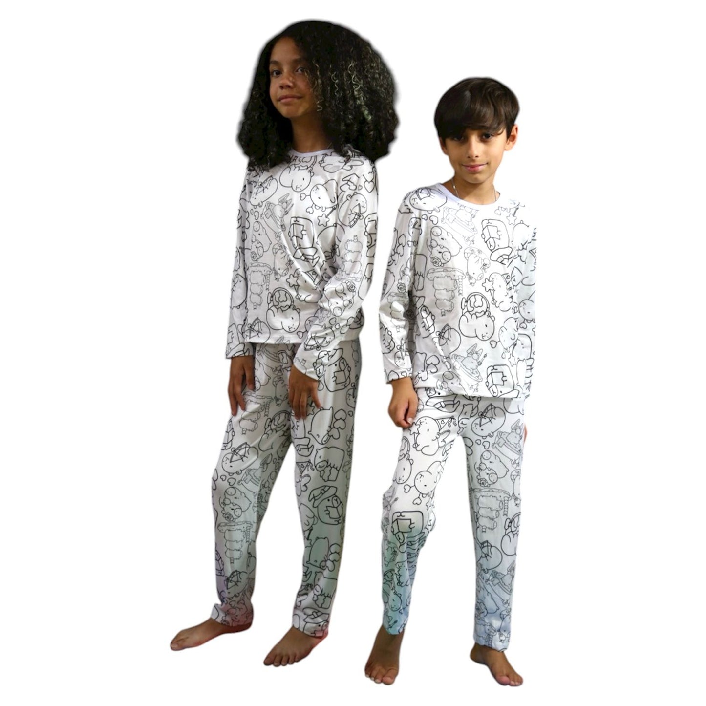 Pijama Infantil Manga Longa Capivara Unissex