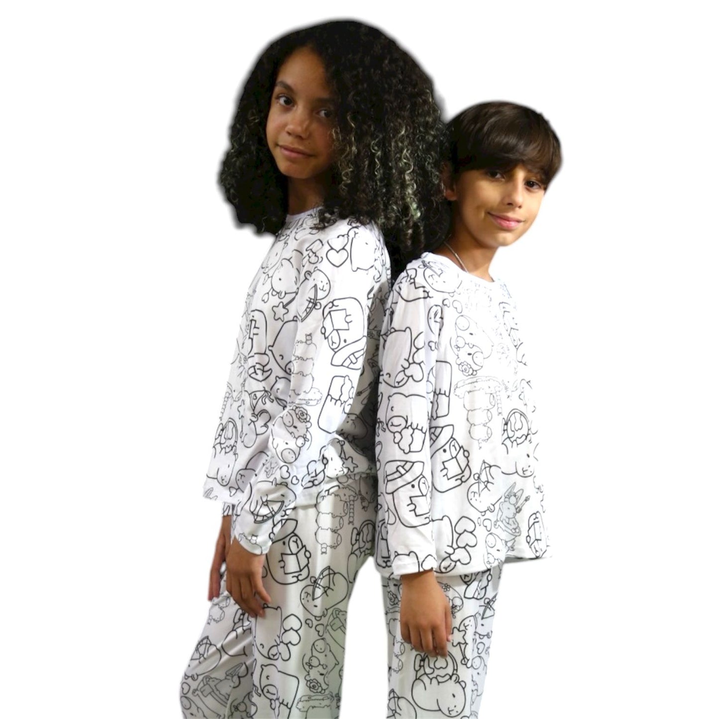 Pijama Infantil Manga Longa Capivara Unissex