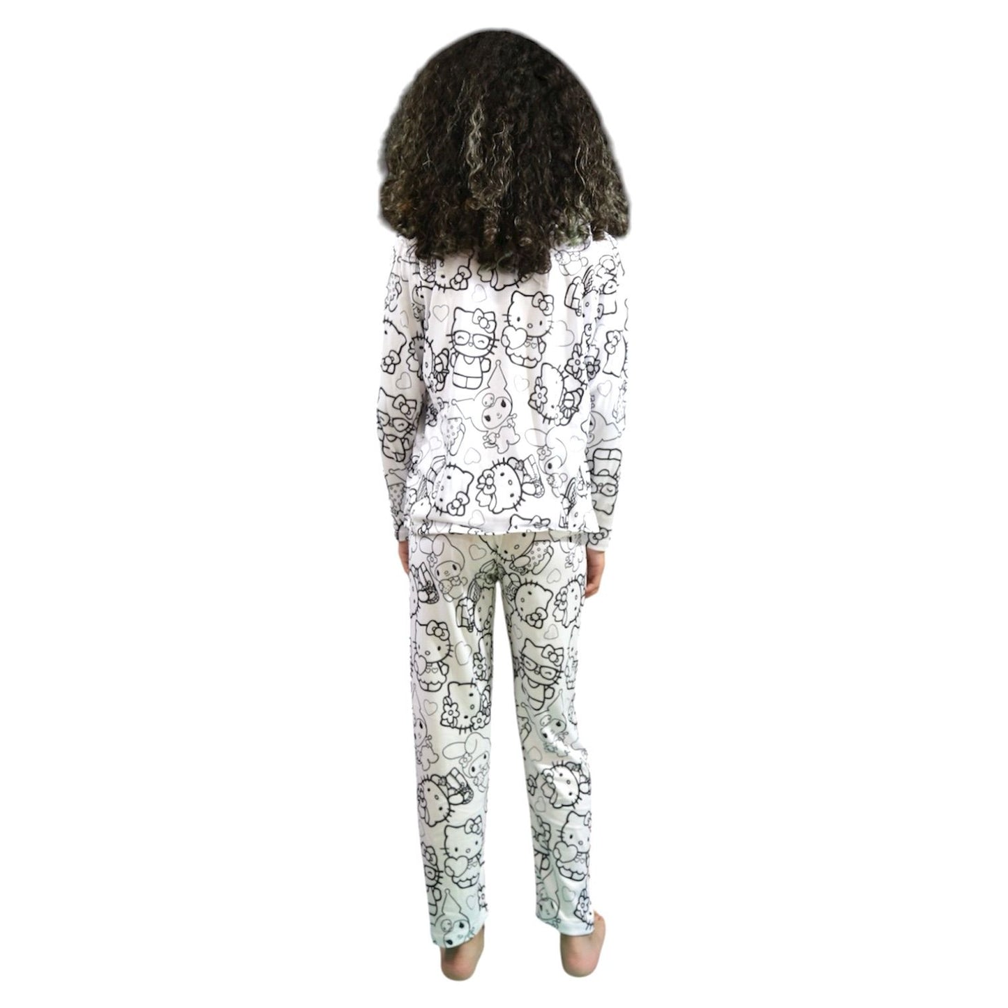 Pijama Infantil Manga Longa Hello Kitty Unissex