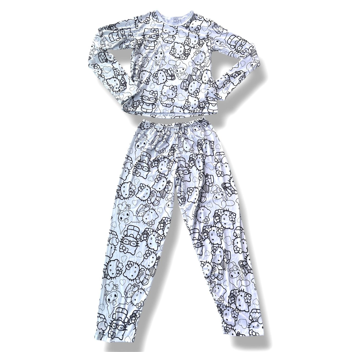 Pijama Infantil Manga Longa Hello Kitty Unissex