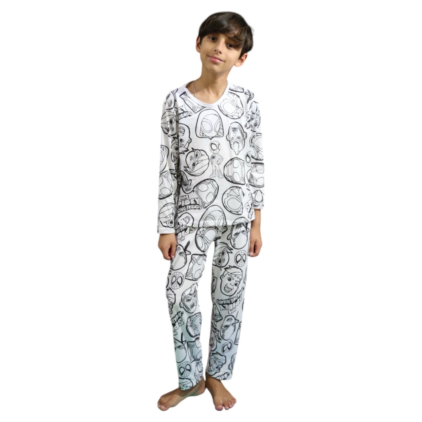Pijama Infantil Manga Longa Spiderman Unissex