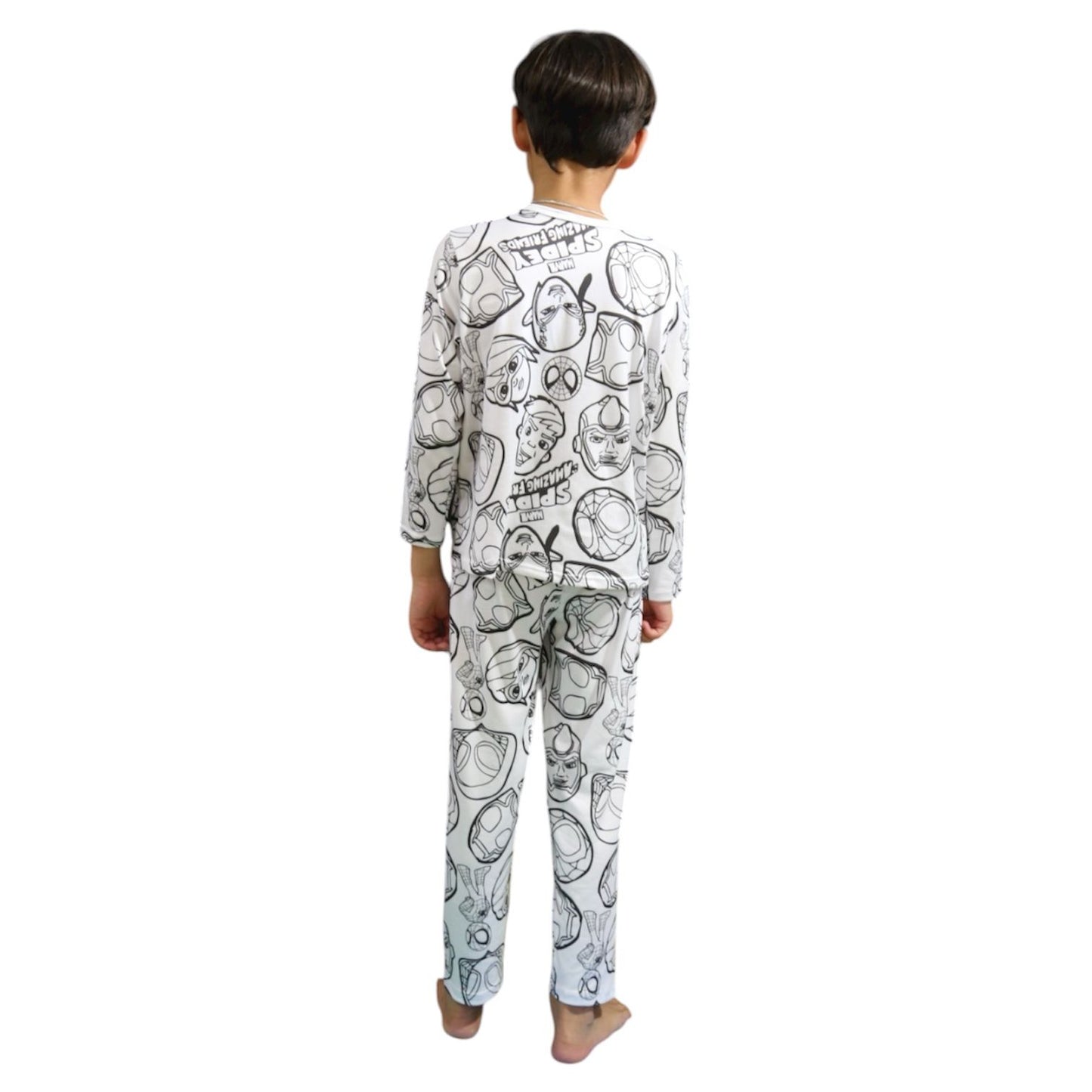 Pijama Infantil Manga Longa Spiderman Unissex