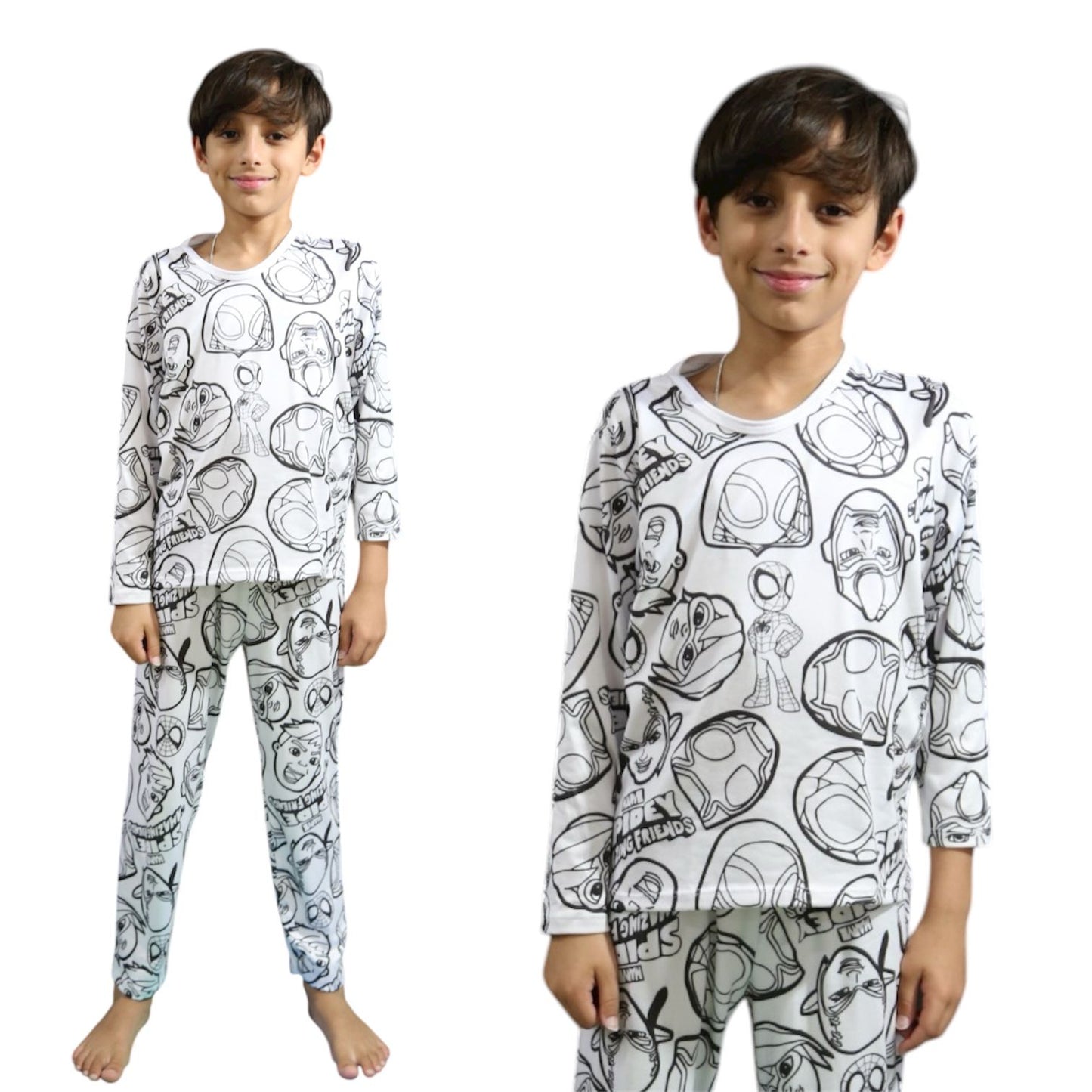 Pijama Infantil Manga Longa Spiderman Unissex