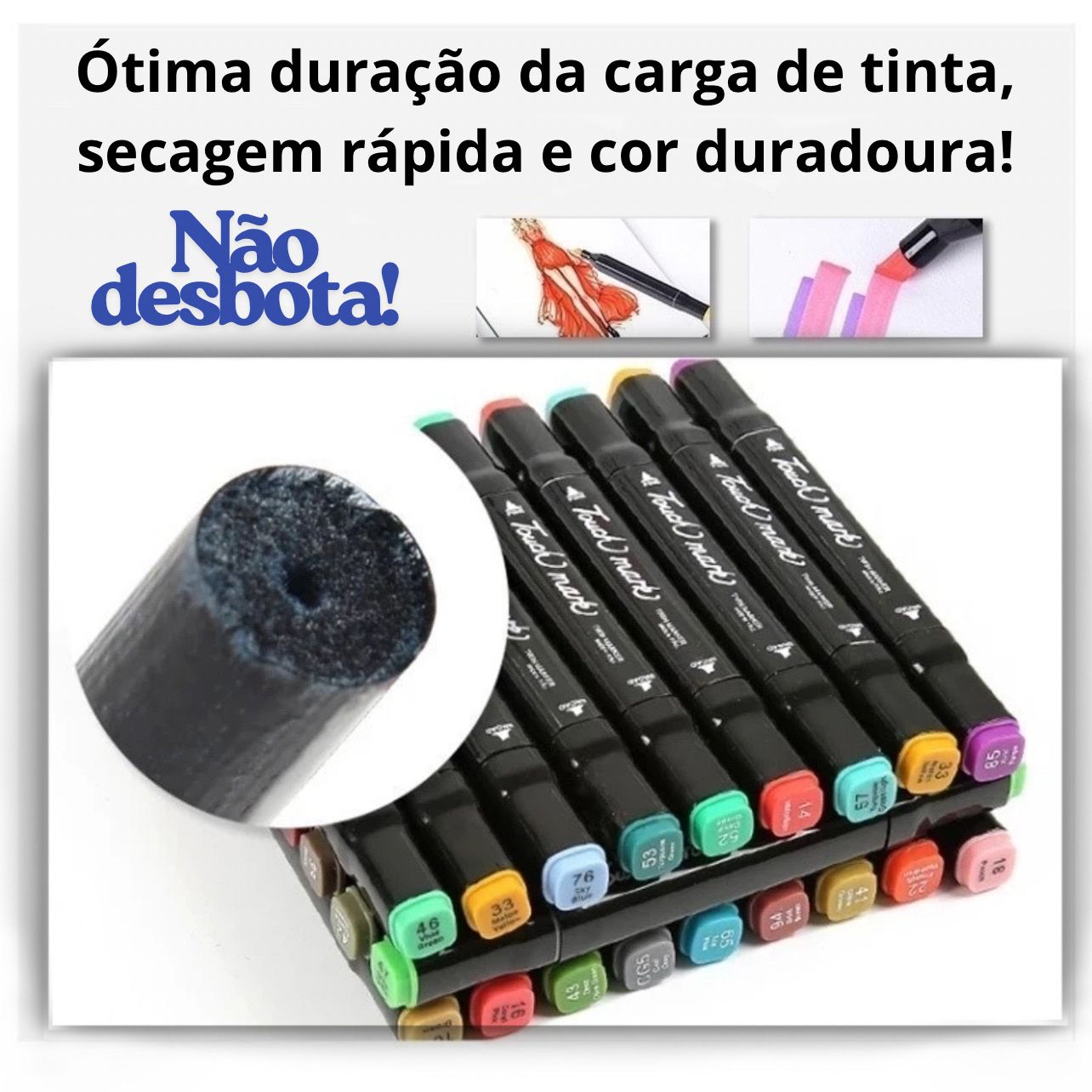 Canetinha permanente Touch 24/36/48/60/80 peças