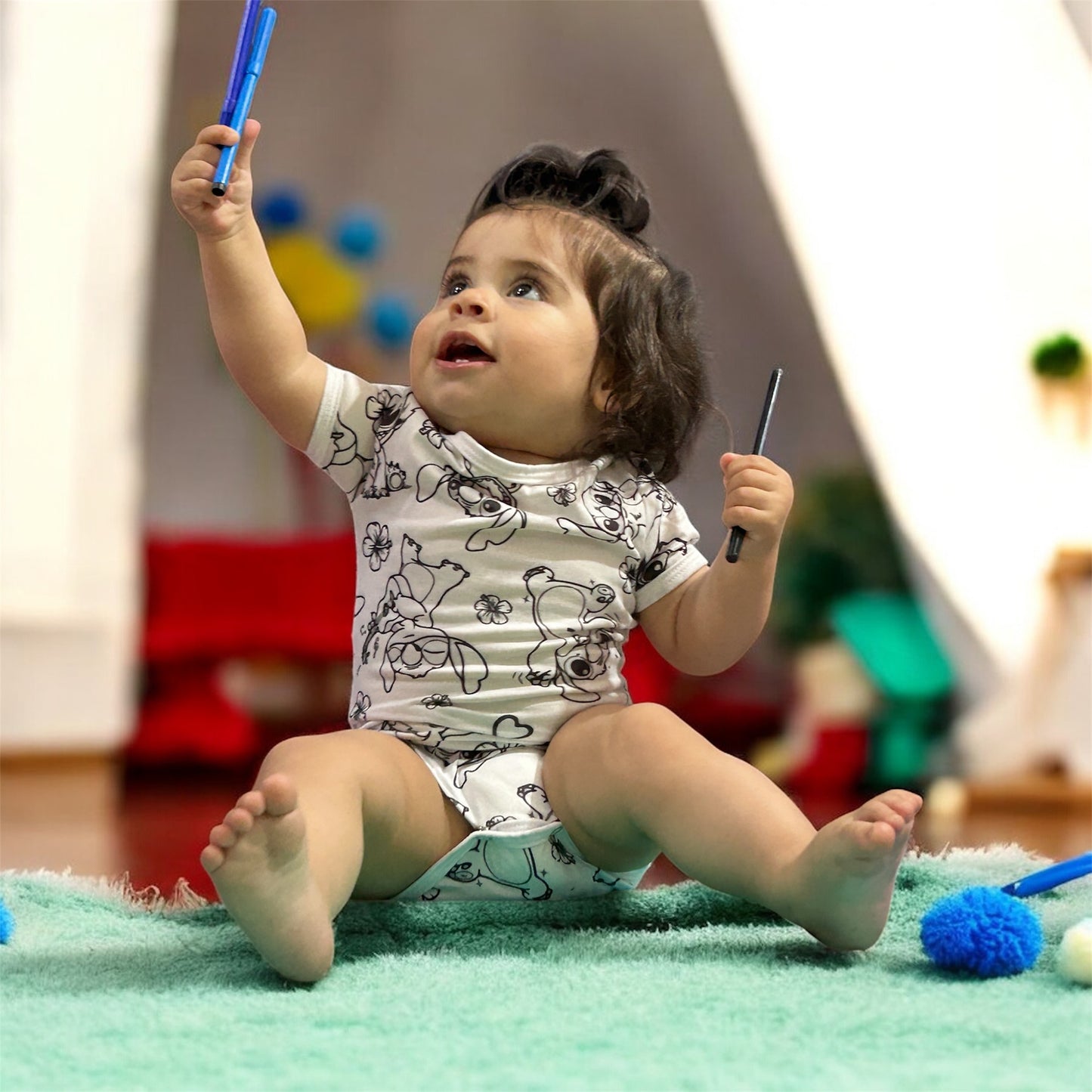 Body Bebê Stitch Unissex